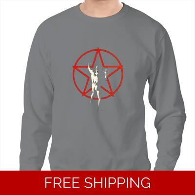 Le Studio Pullover Sweatshirt Red Star Man